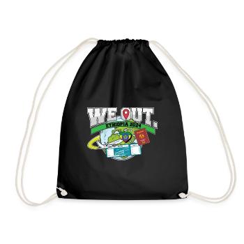 We Out Trip To Ethiopia Travel Matching Family - Drawstring Bag - black - Front