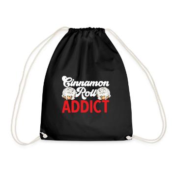 Cinnamon roll - Drawstring Bag - black - Front