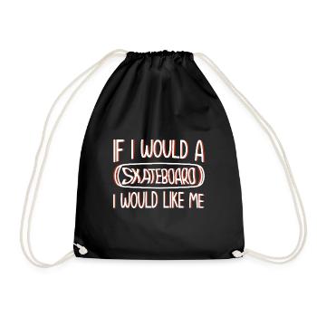 Skateboard Art For Boys Girls Men Skateboard Gifts - Drawstring Bag - black - Front
