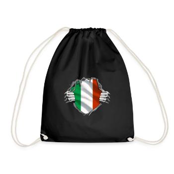 Italie Drapeau Vintage Drapeau Italien Occasion Look - Sac de sport léger - noir - Devant