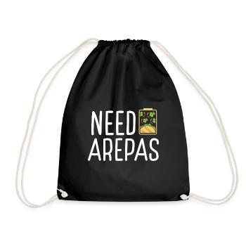 Arepas Lover Hispanic Heritage Month Venezuelan - Drawstring Bag - black - Front