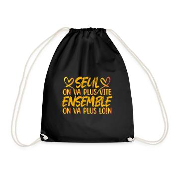 Saint Valentin meilleure Copine copain amoureux - Sac de sport léger - noir - Devant