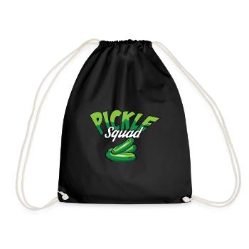Pickle Emotional Support Supportive Friend - Drawstring Bag - black - Front