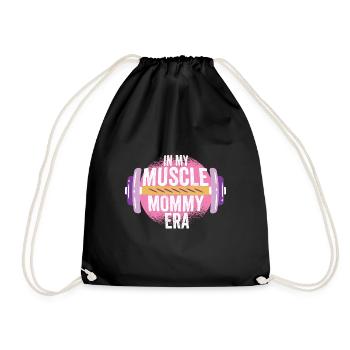 In My Muscle Mommy Era Mother's Day Personal - Drawstring Bag - black - Front