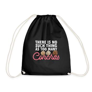 Concha Hispanic Mexican Pan Dulce - Drawstring Bag - black - Front