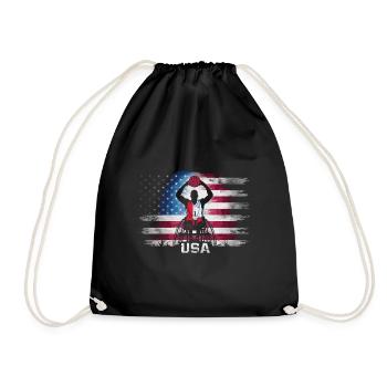 Cadeau de basketball en fauteuil roulant - Sac de sport léger - noir - Devant