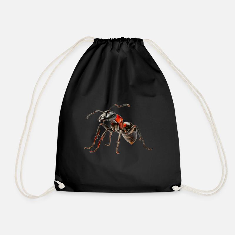 Ant - Drawstring Bag - black