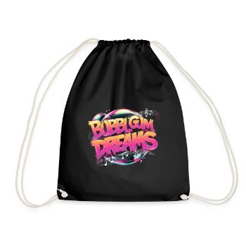 Retro Bubblegum Träume für Bubblegum Fan - Turnbeutel - Schwarz - Vorne
