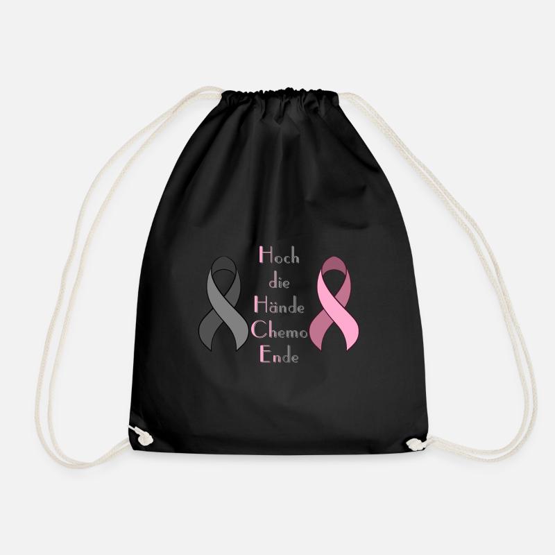 Chemo Krebstherapie Krebs Geschenk - Turnbeutel - Schwarz