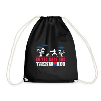 TKD Korean Martial Arts Tae Kwon - Turnbeutel - Schwarz - Vorne