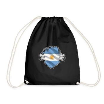 Argentine Drapeau Amérique du Sud Drapeau argentin - Sac de sport léger - noir - Devant