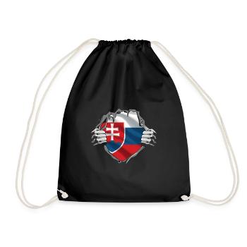 Slovakia Flag Vintage Slovak Flag Home - Drawstring Bag - black - Front