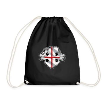 Sardinien Flagge Superhelden Sardische Fahne - Turnbeutel - Schwarz - Vorne