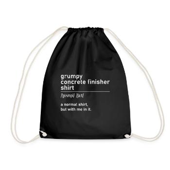 Concrete Mixer Construction Worker Grumpy - Turnbeutel - Schwarz - Vorne