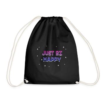 Just Bi Happy Bisexual LGBTQ Bi Pride LGBT - Turnbeutel - Schwarz - Vorne