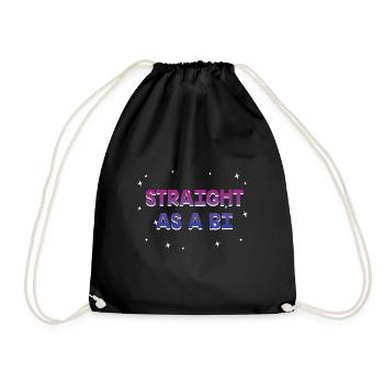 Hétéro comme un bisexuel Dictons Bi Pride Citations - Sac de sport léger - noir - Devant