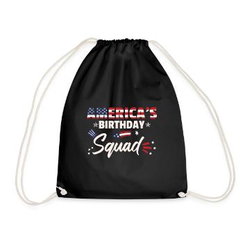 Americas Birthday Squad - Drawstring Bag - black - Front