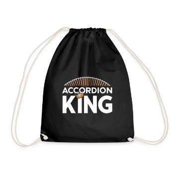 Akkordeon Akkordeonspieler Geschenk - Turnbeutel - Schwarz - Vorne