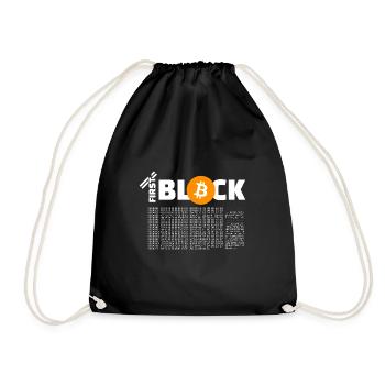 Bitcoin First Block - Turnbeutel - Schwarz - Vorne