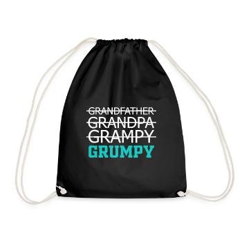 Mumrish Grandpa Crazy Dad DadSs Sarcastic G - Drawstring Bag - black - Front