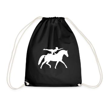 Voltigier Chevaux Équestres Voltige - Sac de sport léger - noir - Devant
