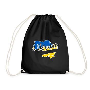Ukraine Country - Drawstring Bag - black - Front