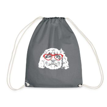 Cockapoo Hund - Turnbeutel - Grau - Vorne