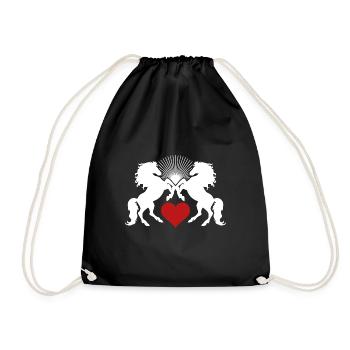 Horse Horse Love - Drawstring Bag - black - Front