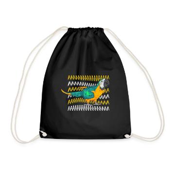 Ara à poitrine jaune Perroquet bleu et ara jaune - Sac de sport léger - noir - Devant