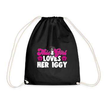 Italian Greyhound Greyhound Dogs - Drawstring Bag - black - Front