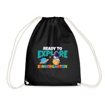 First Day Of School Ready to Explore Kindergarten - Turnbeutel - Schwarz - Vorne