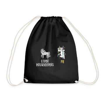 Domestic help, cleaner, housekeeper - Drawstring Bag - black - Front