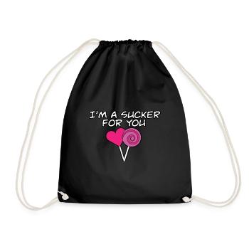 I'm A Sucker For You Valentine's Day Pun Matching - Turnbeutel - Schwarz - Vorne