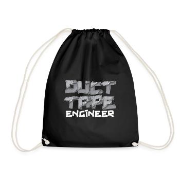 Duct Tape Duct Tape Artisan Masking Tape - Drawstring Bag - black - Front