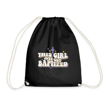 Cette jeune fille vient d’être baptisée religieuse chrétienne - Sac de sport léger - noir - Devant