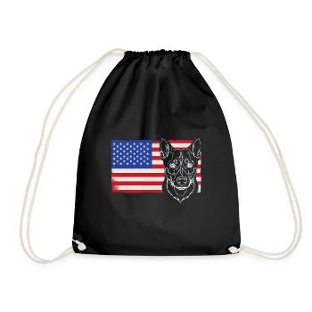 Cadeau de chien Kelpie - Sac de sport léger - noir - Devant
