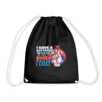 Fan d’idoles Kpop J’ai un petit ami K Amant de drame I - Sac de sport léger - noir - Devant