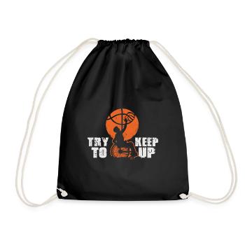 Cadeau de basketball en fauteuil roulant - Sac de sport léger - noir - Devant