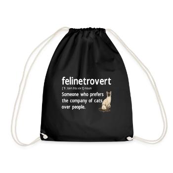 Siamese Cat Siamese Cat - Drawstring Bag - black - Front
