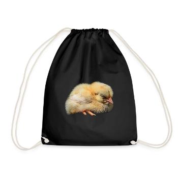 Huhn - Turnbeutel - Schwarz - Vorne