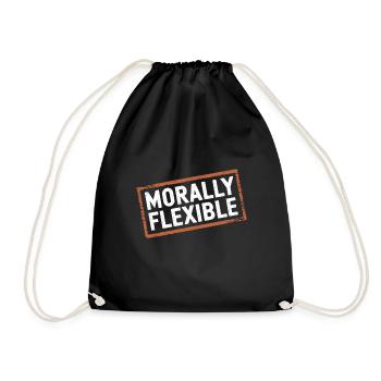 Morally Flexible 18 - Turnbeutel - Schwarz - Vorne