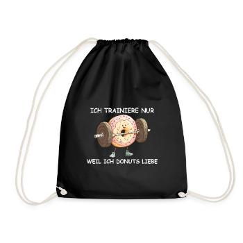 Beignet de bodybuilder - Sac de sport léger - noir - Devant