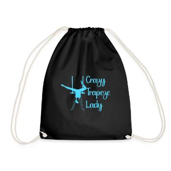 Crazy Trapeze Lady Circus Performer Costume Gifts - Drawstring Bag - black - Front