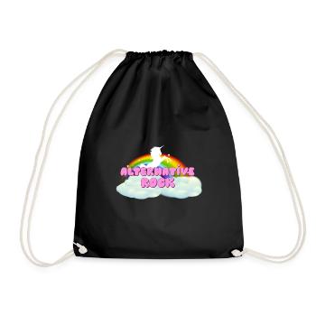Licorne arc-en-ciel rock alternatif - Sac de sport léger - noir - Devant