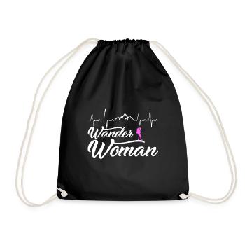 Randonner Woman Hobby Randonnée Idée cadeau - Sac de sport léger - noir - Devant