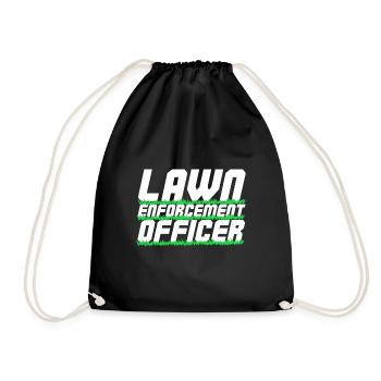 Tondre tondeuse à gazon Jardinier drôle - Sac de sport léger - noir - Devant