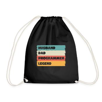 Husband Dad programmer Legend - Turnbeutel - Schwarz - Vorne