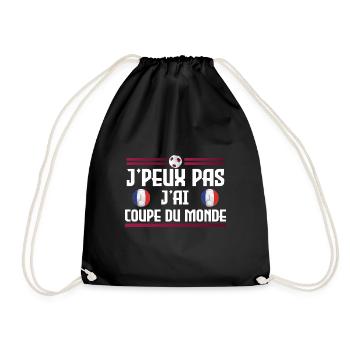 Je peux pas j'ai coupe du monde - Sac de sport léger - noir - Devant