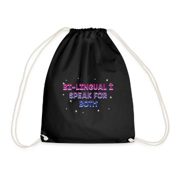 Bilingue Je parle pour les deux Mois de la fierté bisexuelle - Sac de sport léger - noir - Devant