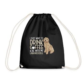 Labradoodle Chien - Sac de sport léger - noir - Devant